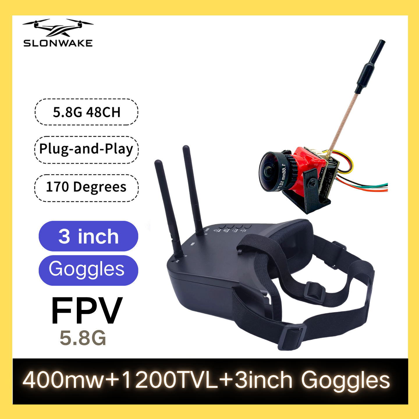 Drone Transmitter - SLONWAKE 5.8G 48CH FPV 400mw VTX