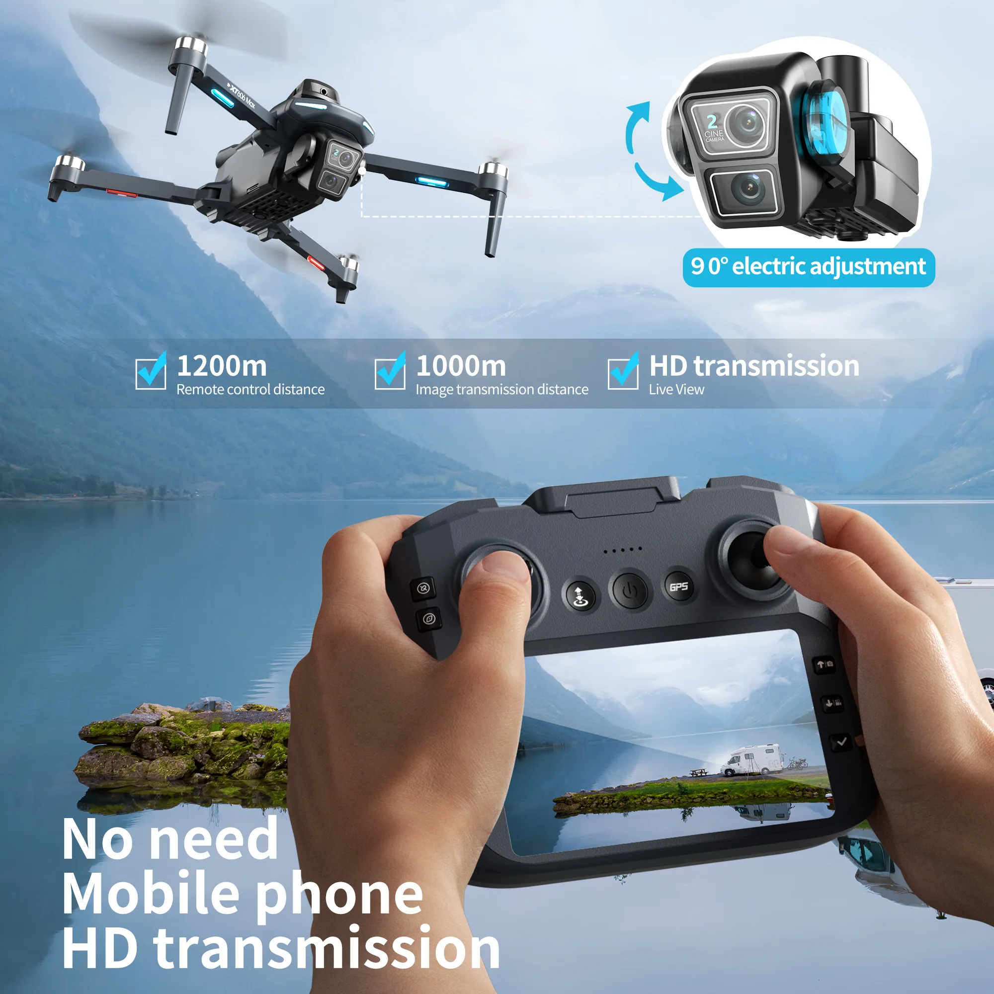 Lenovo XT606 Drone Professiona - Drone Gps Mount 리뷰 및 가격