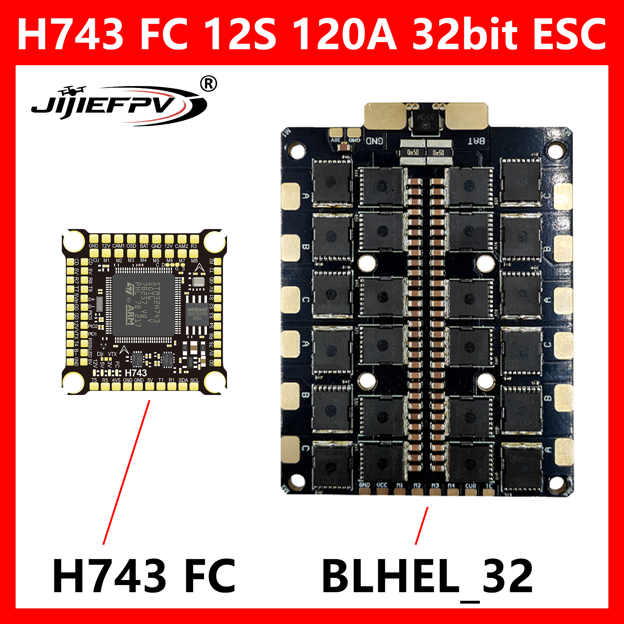 JIJIEFPV BLHEL_32 12S 120A 32b - Drone Power Distribution Board 리뷰 및 가격