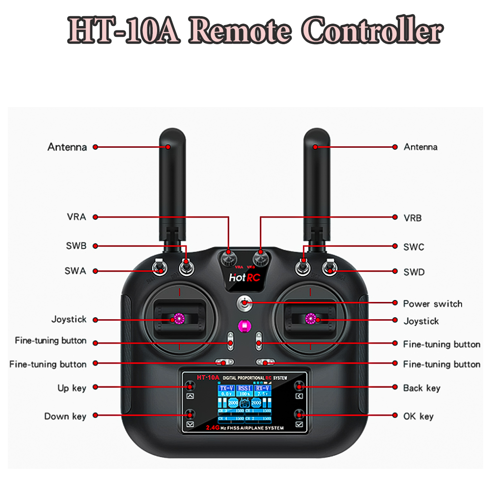 Hotrc HT-10A 2.4G 10CH Transmi - Drone Transmitter 리뷰 및 가격