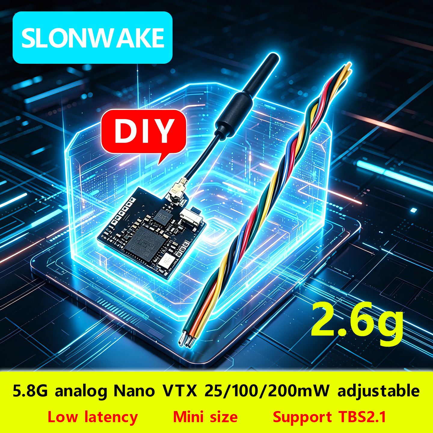 SLONWAKE Nano 5.8G 48CH 200mW  - Drone Transmitter 리뷰 및 가격