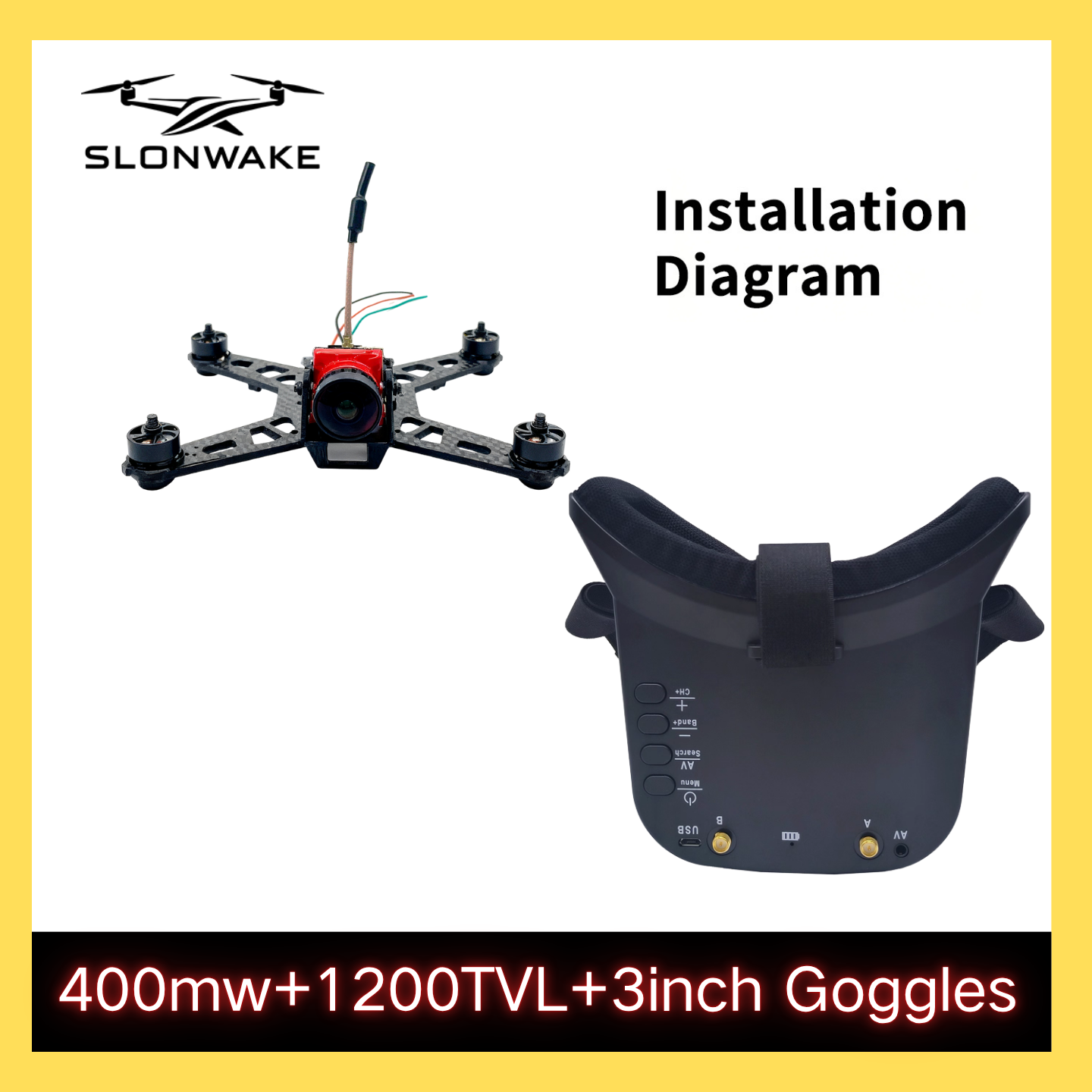 SLONWAKE 5.8G 48CH FPV 400mw V - Drone Transmitter 리뷰 및 가격